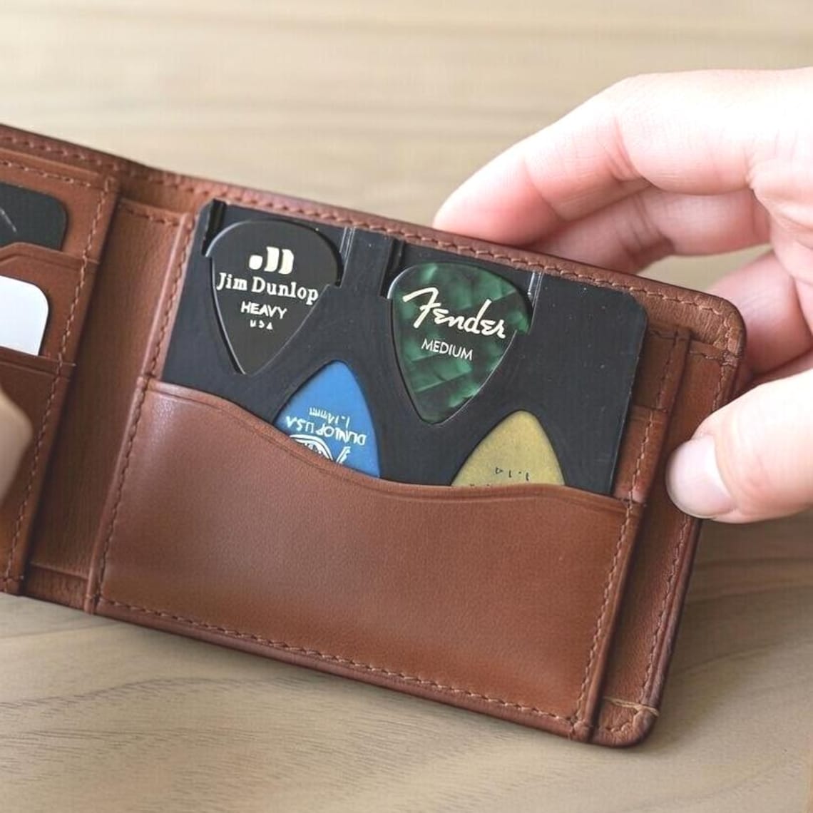 A leather wallet